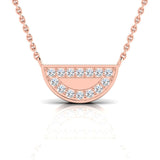 1/8 ctw Dainty Semi Circle Pendant