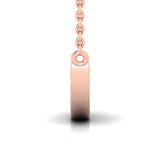 1/8 ctw Dainty Semi Circle Pendant