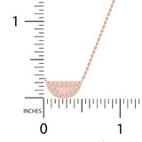 1/8 ctw Dainty Semi Circle Pendant