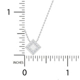 1/10 ctw Dainty Geometric Square Pendant