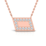 1/6 ctw Dainty Geometric Pendant