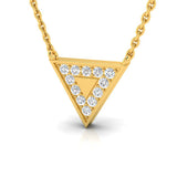 1/10 ctw Dainty Geometric Triangle Pendant