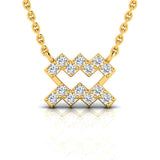 1/8 ctw Dainty Aquarius Horoscope Pendant