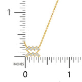 1/8 ctw Dainty Aquarius Horoscope Pendant