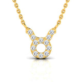 1/8 ctw Dainty Taurus Horoscope Pendant