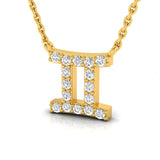 1/8 ctw Dainty Gemini Horoscope Pendant