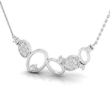 1/3 ctw Geometric Oval Design Pendant