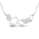 1/3 ctw Geometric Oval Design Pendant