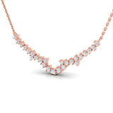 1/3 ctw Horizontal Cluster Pendant