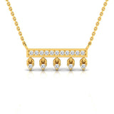 1/5 ctw Boho Bar & Tassel Pendant