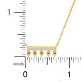 1/5 ctw Boho Bar & Tassel Pendant