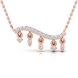 1/5 ctw Boho Curve & Tassel Pendant