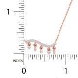 1/5 ctw Boho Curve & Tassel Pendant