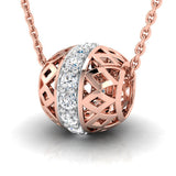 1/3 ctw Hollow Bead Design Pendant