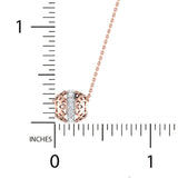 1/3 ctw Hollow Bead Design Pendant