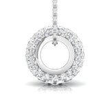 1 1/4 ctw Pave Hollow Bead Pendant
