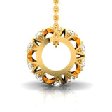 3/8 ctw Hollow Bead Design Pendant