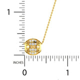 3/8 ctw Hollow Bead Design Pendant
