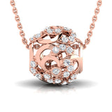 1/2 ctw Floral Hollow Bead Pendant