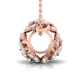 1/2 ctw Floral Hollow Bead Pendant
