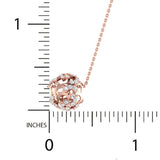 1/2 ctw Floral Hollow Bead Pendant