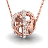 1/2 ctw Abstract Hollow Bead Pendant