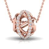 1/2 ctw Abstract Hollow Bead Pendant