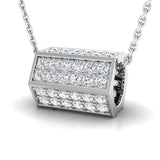 3/4 ctw Hexagonal Hollow Bead Pendant