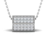 3/4 ctw Hexagonal Hollow Bead Pendant