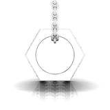 3/4 ctw Hexagonal Hollow Bead Pendant