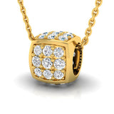 5/8 ctw Cube Hollow Bead Pendant