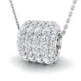 2 ctw Pave Hollow Bead Pendant