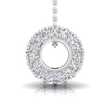 2 ctw Pave Hollow Bead Pendant
