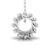 5/8 ctw Wavy Design Hollow Bead Pendant