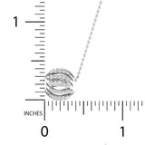 5/8 ctw Wavy Design Hollow Bead Pendant