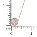 3/4 ctw Floral Design Pave Hollow Bead Pendant