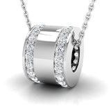 3/8 ctw Simple Cylindrical Bead Pendant