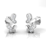 1/20 Ctw Butterfly Stud Earrings