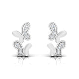 1/20 Ctw Butterfly Stud Earrings