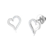 1/10 Ctw Heart Earrings
