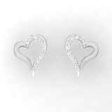 1/10 Ctw Heart Earrings