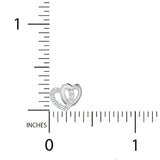 1/6 Ctw Interlinked Heart Stud Earrings