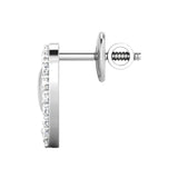 1/5 Ctw Double Heart Stud Earrings