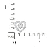 1/5 Ctw Double Heart Stud Earrings
