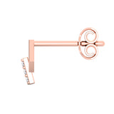 1/20 ctw Square Shaped Stud Earrings