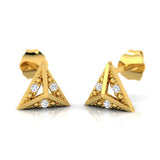 1/20 ctw Triangle Shaped Stud Earrings