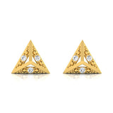 1/20 ctw Triangle Shaped Stud Earrings