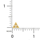 1/20 ctw Triangle Shaped Stud Earrings