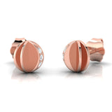 1/20 ctw Circle Shaped Stud Earrings