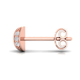 1/20 ctw Circle Shaped Stud Earrings